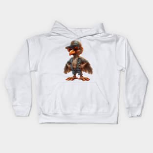 Cartoon Thanksgiving Turkey #17 Kids Hoodie